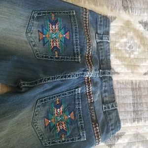 Cowgirl Tuff Bold Aztec Jeans